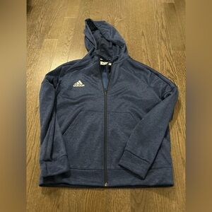 Adidas Blue Performance Jacket with Full-Length Zipper